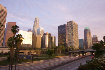 Fototapeta na wymiar Los Angeles cityscape at sunset
