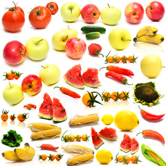 collage from fruits and vegetables 2