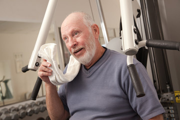Naklejka na ściany i meble Senior Adult Man in the Gym