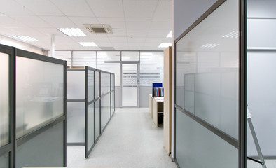 Naklejka premium Modern office interior, work area