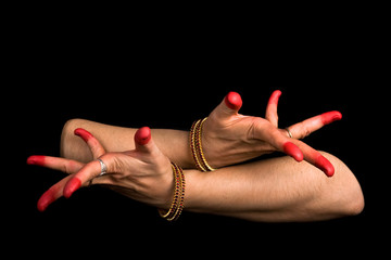 Avahittha hasta of indian dance Bharata Natyam