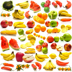 collage from fruits and vegetables 3 - 11986952