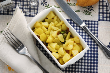 Tortino di patate mele e radicchio - Contorni