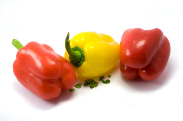 Red and yellow paprika