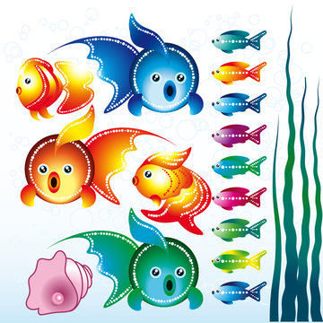 Set of fishes