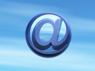 Obraz premium at sign himmel wolken