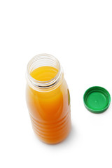 Juice bottle isolated over white background