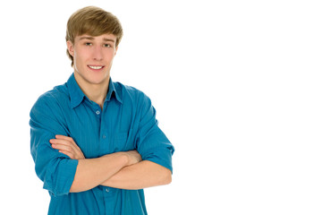 Young man with arms crossed