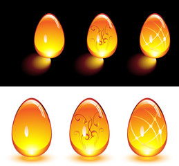 Orange Glass Eggs