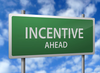 Roadside Signpost - Incentive Ahead © Indiloo