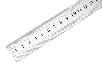 steel ruler isolated