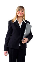 businesswoman with laptop