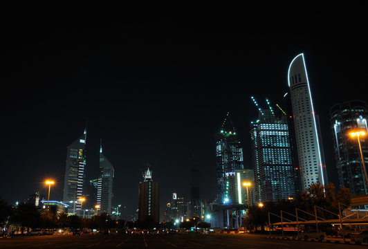 Buildings at Sheikh Zayed Road in Dubai