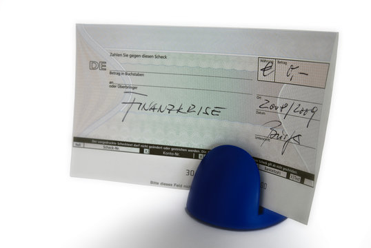 Scheck f&uuml;r notleidende Banken