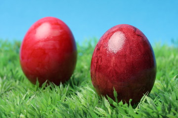 Ostereier duo rot