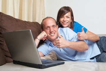 Couple gives thumbs up