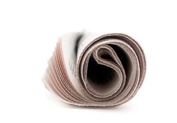 Rolled newspaper