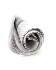 Rolled newspaper