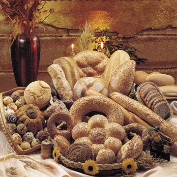 Group of bread and classic background