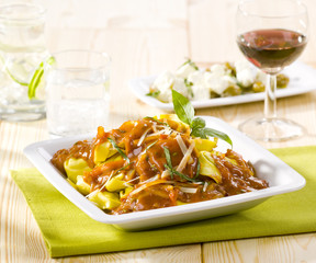 Tortellini with tomato sauce