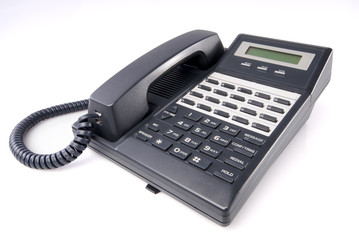 Office Phone Isolated on White with Clipping Path