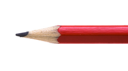 Point of a red pencil