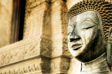 Buddhastatue in Vientiane, Laos