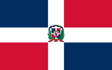 Flagge Dominikanische Republik - obrazy, fototapety, plakaty