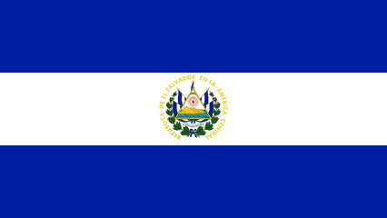 Flagge El Salvador - obrazy, fototapety, plakaty