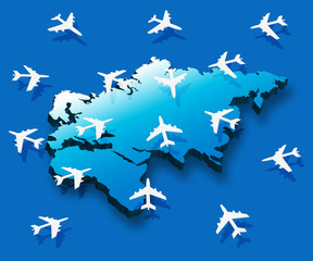 Luftverkehrs Karte