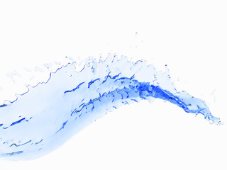Isolated blue water splash