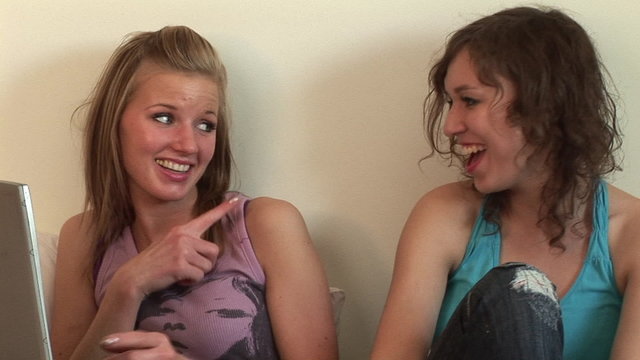 Girls having fun together