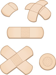 a variety of vector illustration bandages