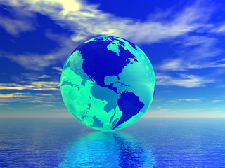 Naklejka premium World globe