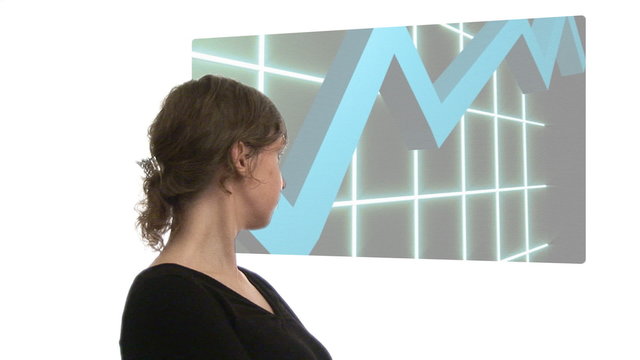 Attracted footage of a Businesswoman with 3d Composite