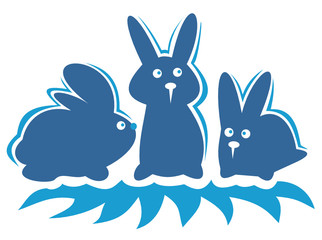 three rabbits