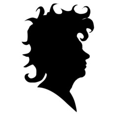 Black type of man on a white background