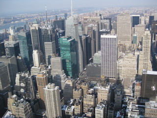 New York , vue aérienne de Times Square