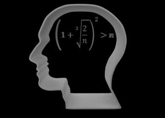 Brain math black