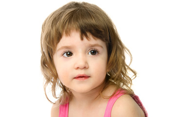 adorable one year old caucasian girl