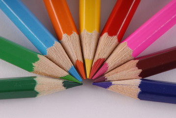 Naklejka premium Kolorowe kredki, coloured pencils