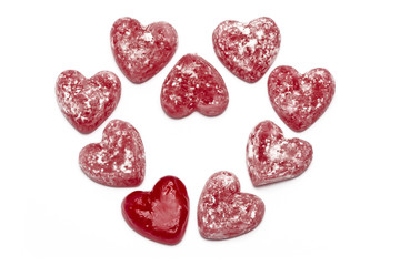 love hearts on white background