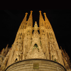 Sagrada Familia at Night (Barcelona, Spain)