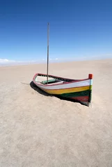 Zelfklevend Fotobehang Boat in the desert © Alvov