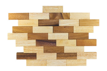 construction with wooden brick