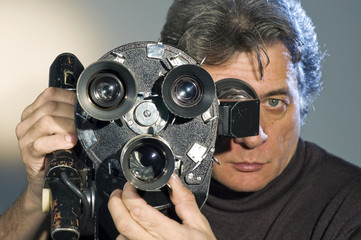 Cameraman  and camera.