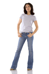 Obraz premium casual brunette