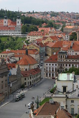 les rues de Prague vues du château
