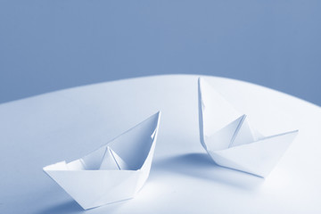 Blue Paper boat