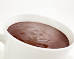 Close up of a cup of hot chocolate